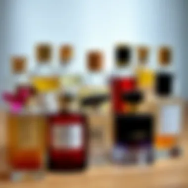 Diverse Perfume Selection Variety of perfume bottles showcasing different scents