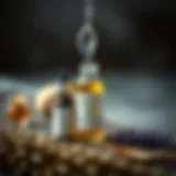 Illustration of essential oils for hair growth