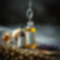 Illustration of essential oils for hair growth