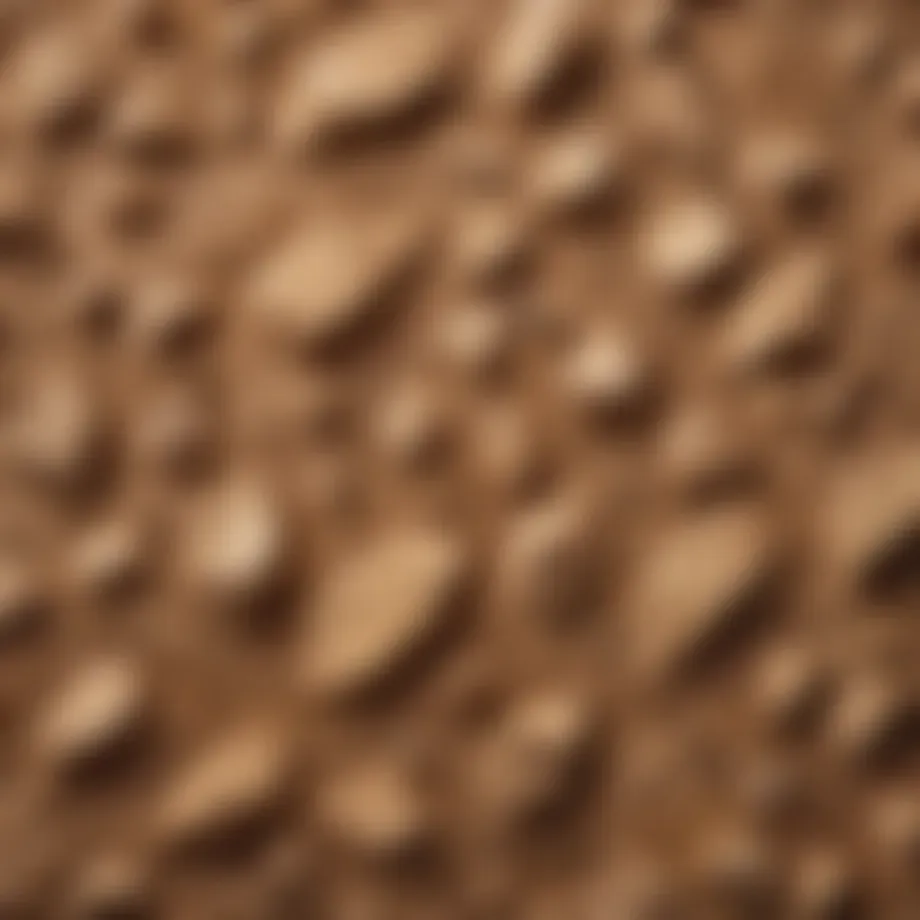 A close-up view of foundation textures