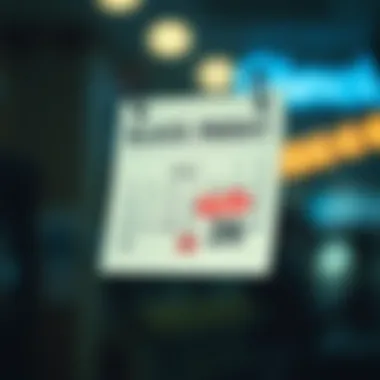 A calendar marking the end date of Black Friday