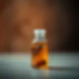 The aroma of ant egg oil in a glass vial