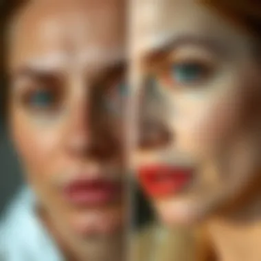 Before and after skin transformation