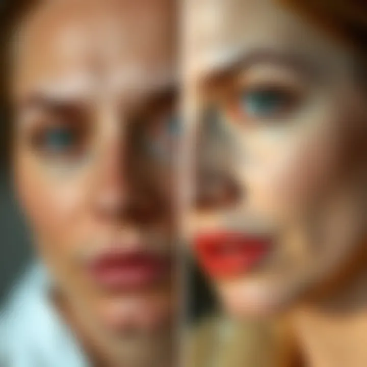 Before and after skin transformation