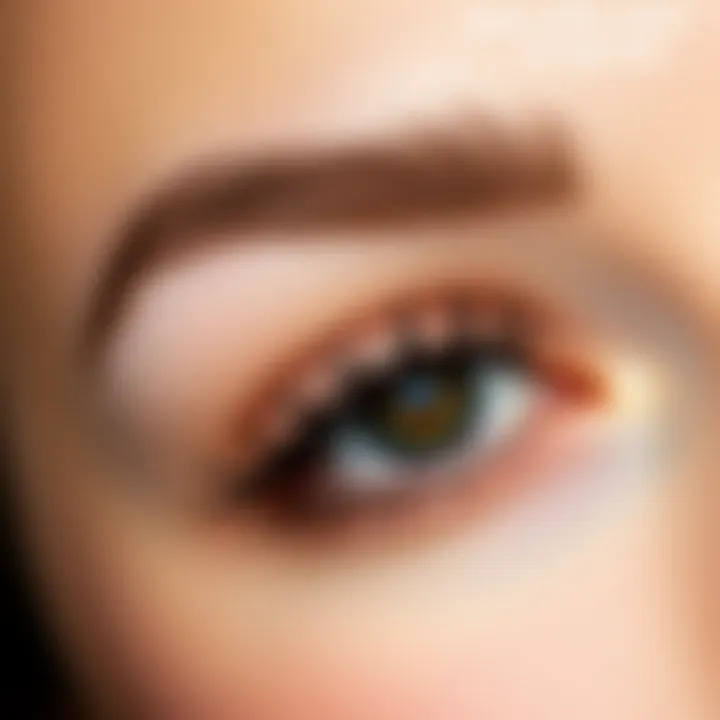 Artistic representation of eyebrow anatomy