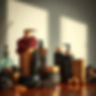 Curly Hair Care Essentials Curly hair care products displayed elegantly