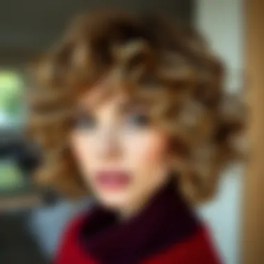 Layered Curly Haircut Stylish layered curly haircut showcasing volume and movement