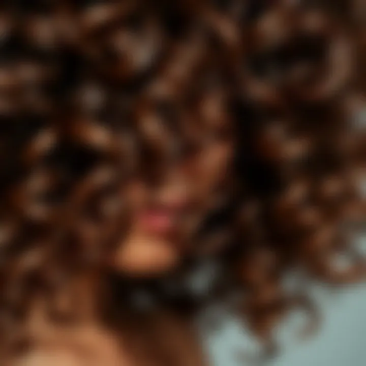 Textured Layers in Curly Hair Close-up of textured layers in curly hair