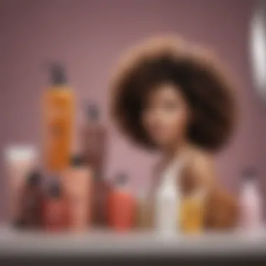 A selection of natural hair care products displayed aesthetically.