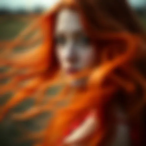 The Allure of Red Hair Vibrant shades of red hair flowing in the breeze