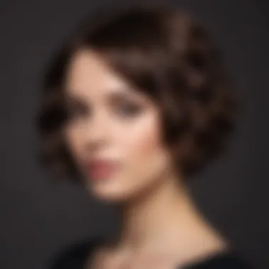 Elegant waves in short hair styled with finesse