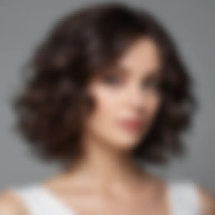 Technique demonstration for achieving wavy short hairstyle