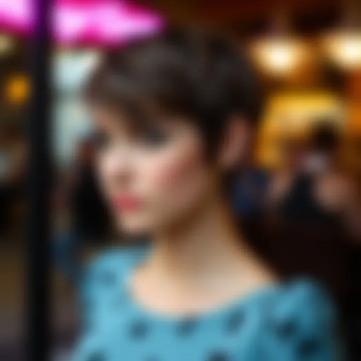 Elegant pixie cut style