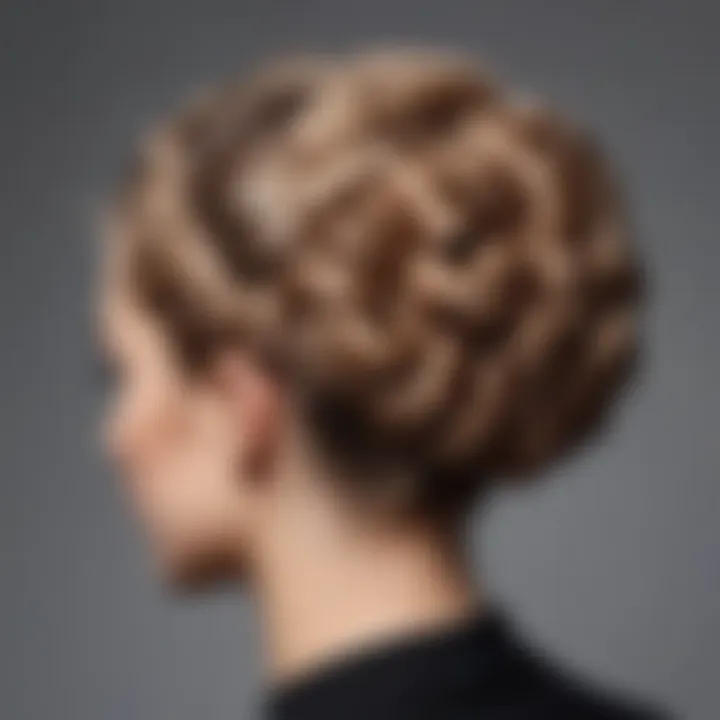 Intricate braided short bun hairstyle