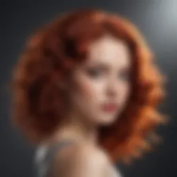 A vibrant display of curly red hair styled elegantly
