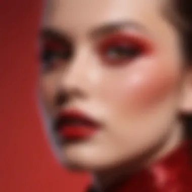 Trends in makeup featuring red tones