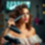 Curling iron setup for hairstyling