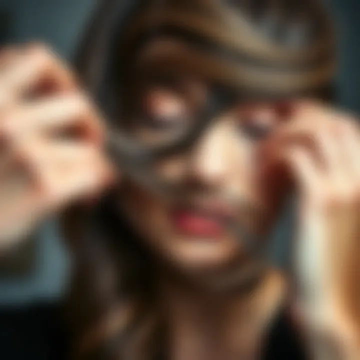 Detailed view of hair being curled