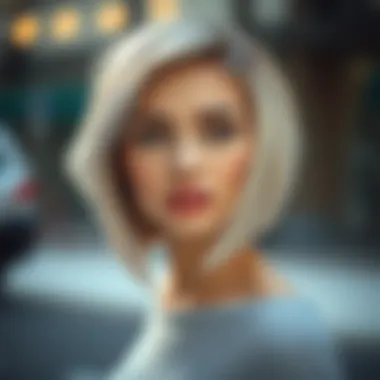 Asymmetrical Bob Style Asymmetrical bob style emphasizing unique angles and contemporary flair