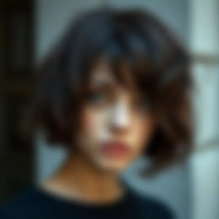 Textured Bob Cut with Tousled Finish Textured bob cut with tousled finish