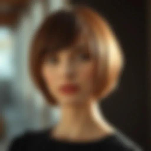 Chic bob hairstyle with smooth finish