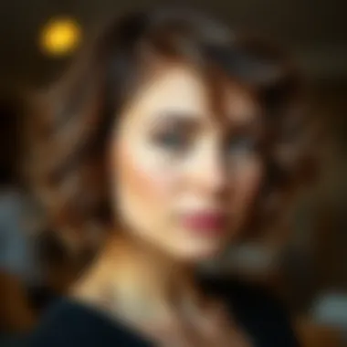 Textured bob hairstyle showcasing waves