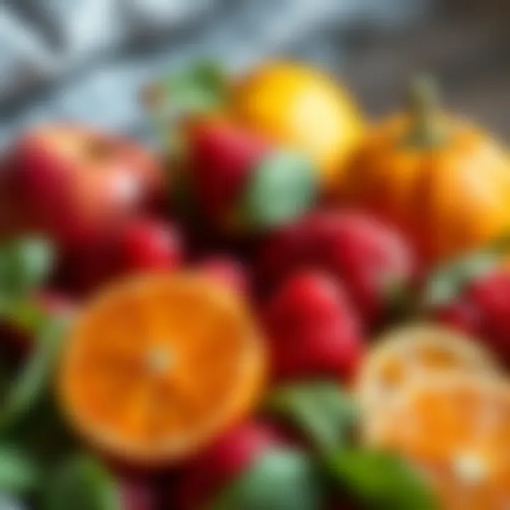 Vitamins for Skin Health Fresh fruits rich in vitamins for skin health