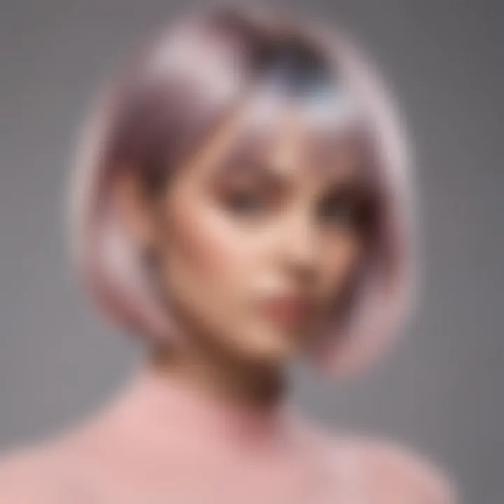 Textured bob cut with a trendy pastel shade