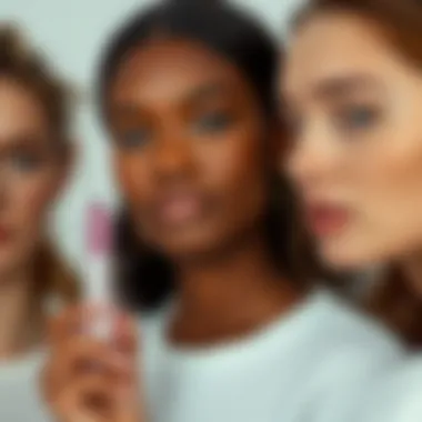Lilac Lipstick on Diverse Skin Tones Model showcasing lilac lipstick on different skin tones