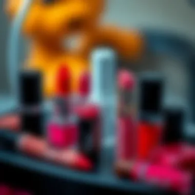 Lip Makeup Varieties A selection of lip products ranging from glosses to matte finishes