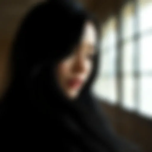 Luxurious long black hair flowing elegantly