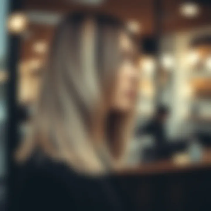 Balayage Highlights on Long Bob Trendy long bob featuring balayage highlights for dimension