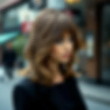 Chic long bob with textured layers and waves