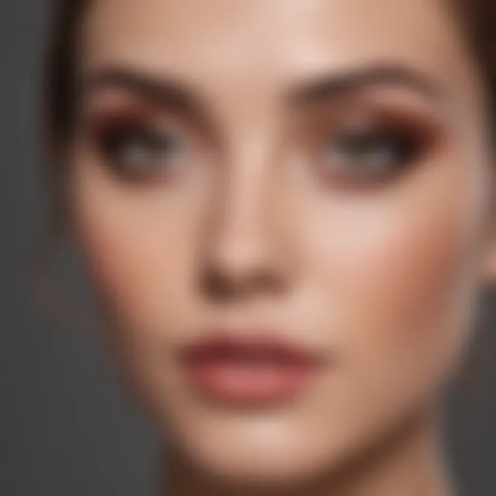 Stylish makeup techniques accentuating low-set eyes for an elegant look