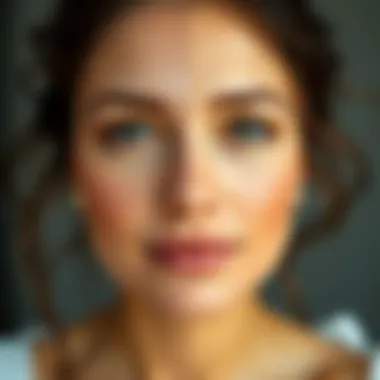 Makeup Transformation Before and After Before and after application of foundation and BB cream