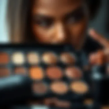 Makeup palette with shades suitable for brown skin