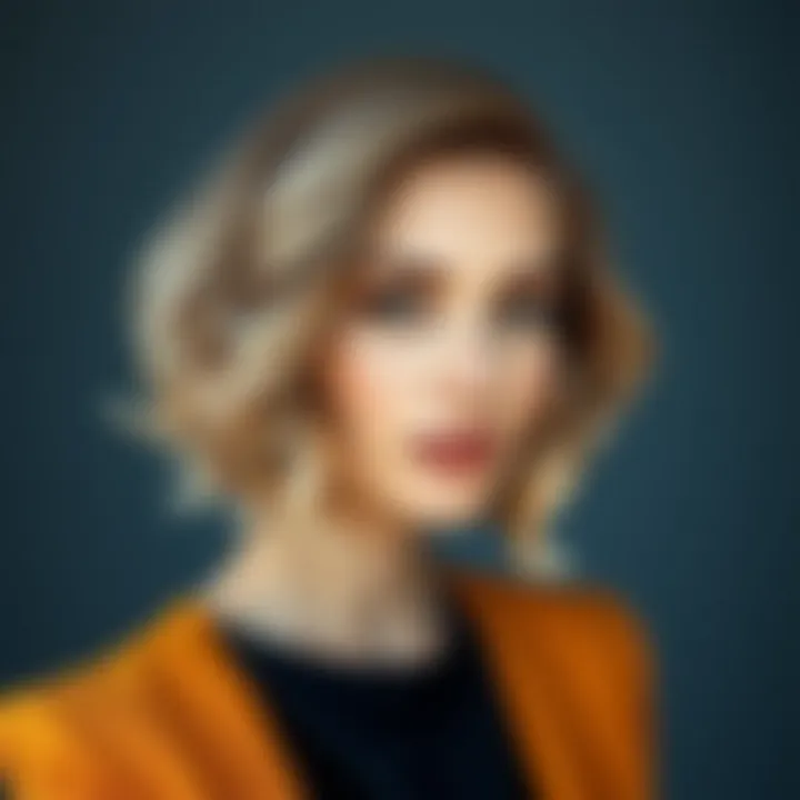 Chic bob hairstyle with waves