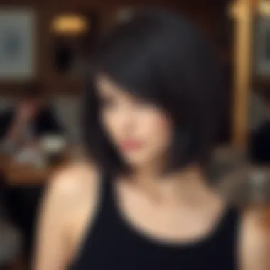 Modern bob hairstyle with volume