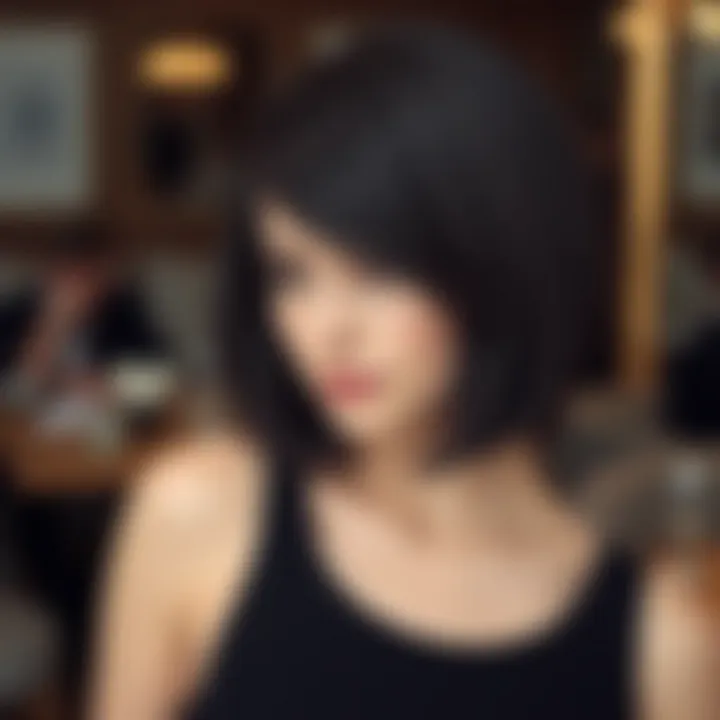 Modern bob hairstyle with volume