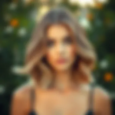 Sleek bob haircut with beach waves