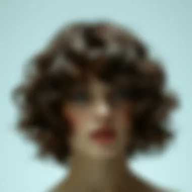 Textured bob cut with curls