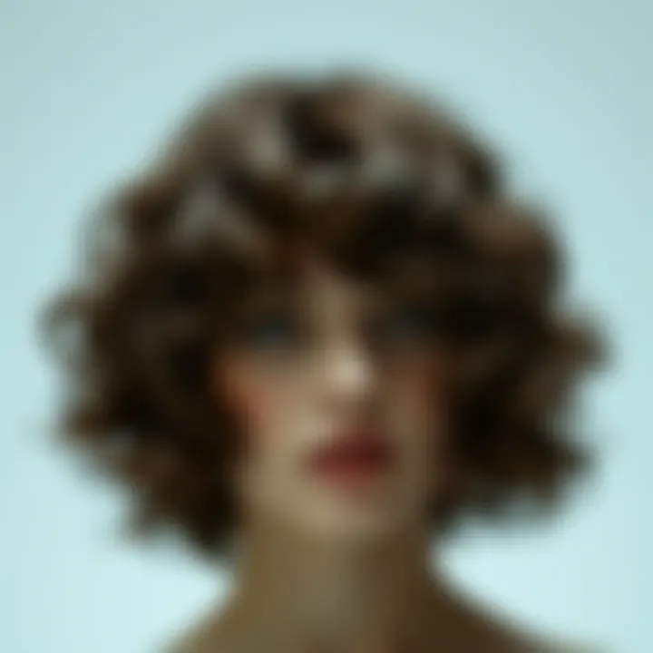 Textured bob cut with curls