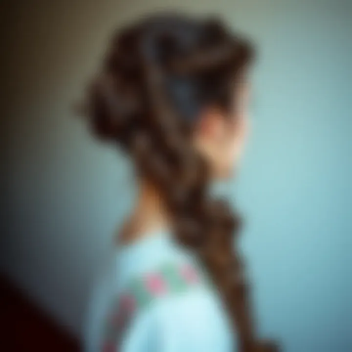 Half-Up Braid with Curls Stylish half-up half-down braid with curls