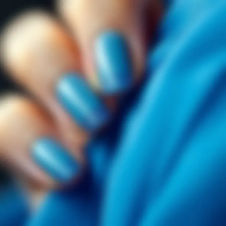Creative Blue French Nail Art Creative blue French nail art inspiration