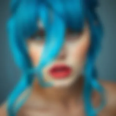 Vibrant blue hair showcasing a stunning aesthetic