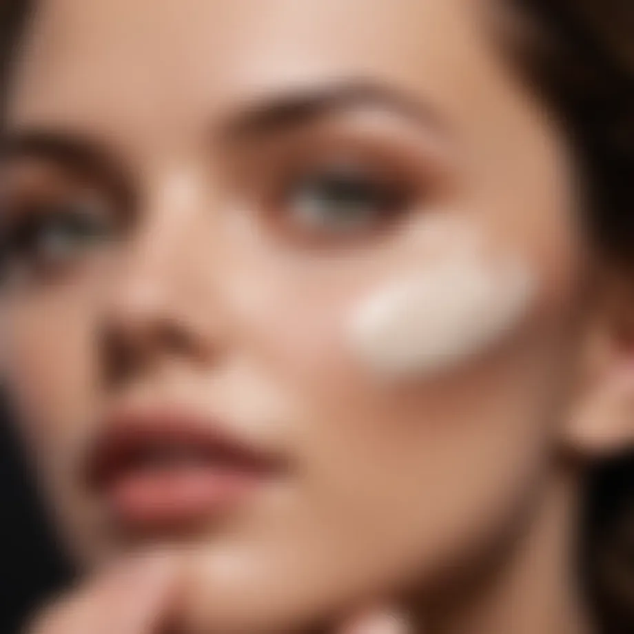 Soothing cream application on freshly waxed skin