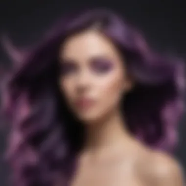 Visual representation of purple shampoo effects on hair color