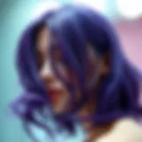 Visual representation of purple shampoo effects on hair
