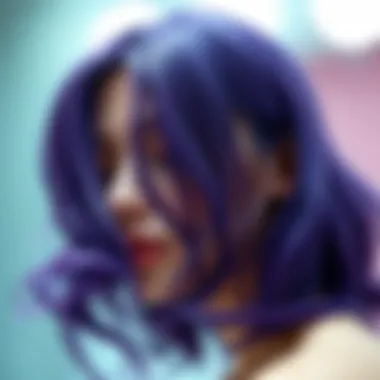 Visual representation of purple shampoo effects on hair