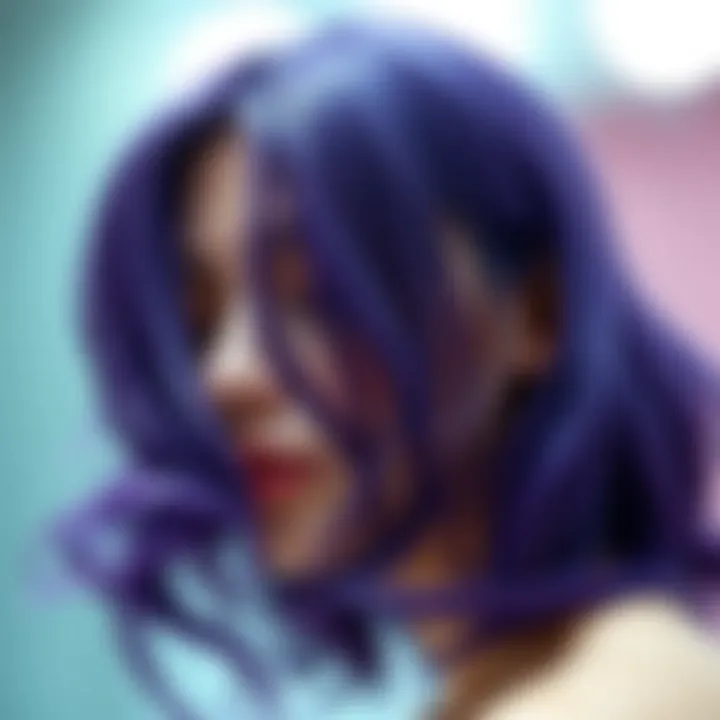 Visual representation of purple shampoo effects on hair